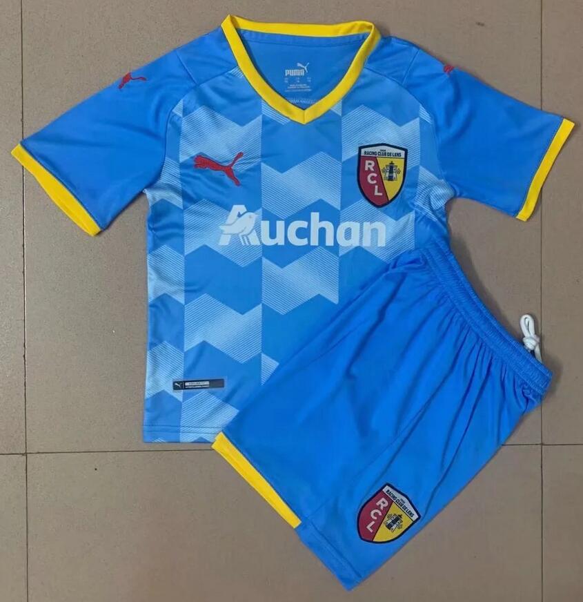 Kids RC Lens 2021/22 Third Away Soccer Kits Shirt with Shorts